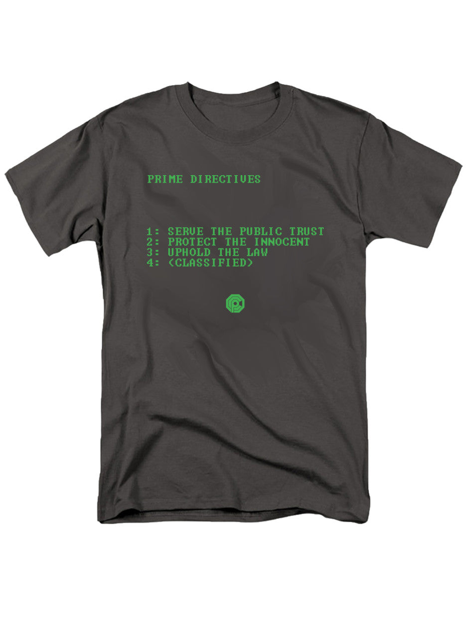 Charcoal Prime Directives T-Shirt