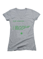 Gray Prime Directives Juniors V-Neck T-Shirt