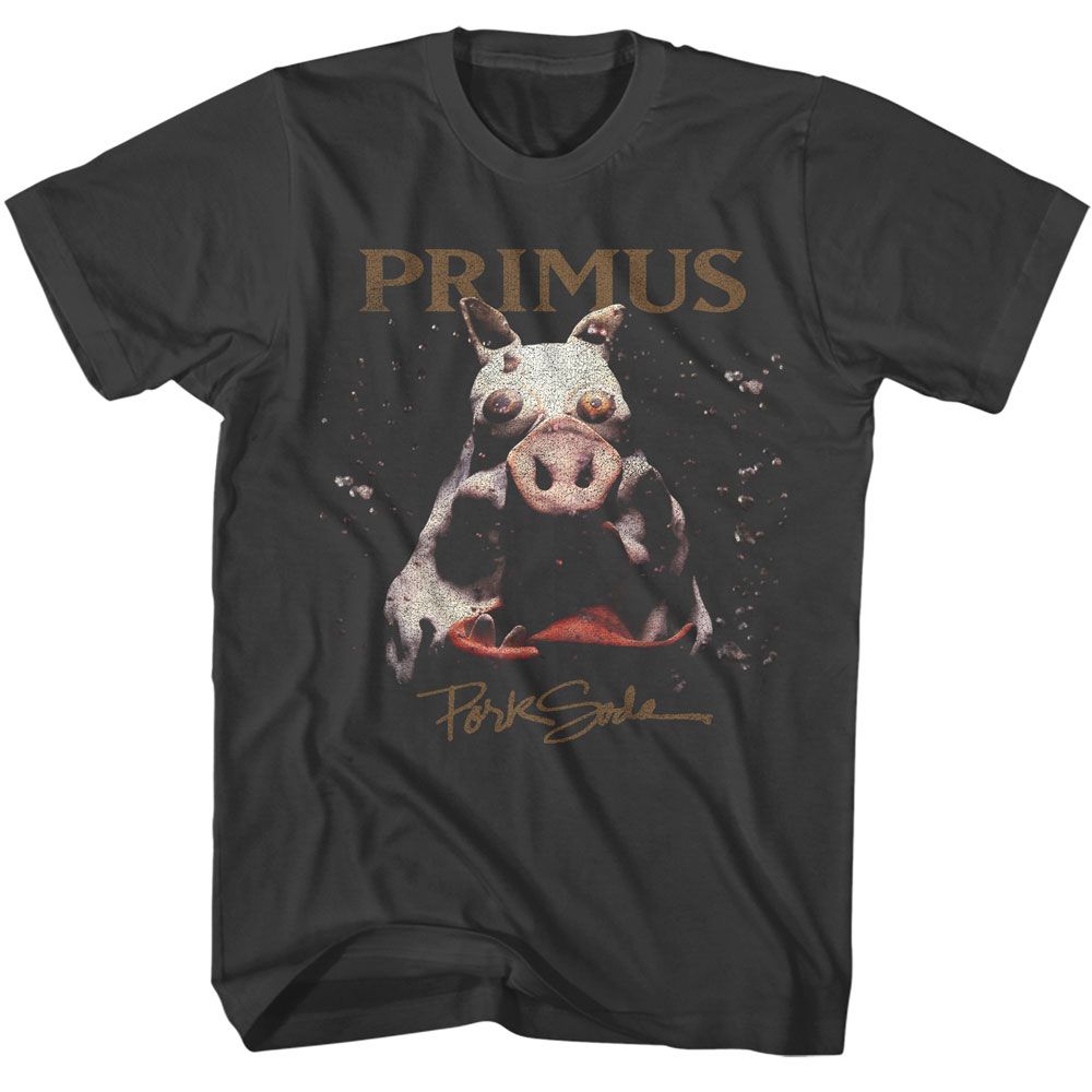 Smoke Gray Primus t-shirt featuring a Pork Soda design
