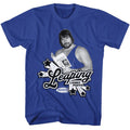 Royal Blue Powertown t-shirt featuring a Leaping Lanny design
