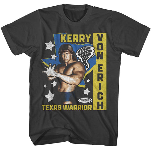 Smoke Gray Powertown t-shirt featuring a Texas and Stars design