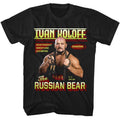 Black Powertown t-shirt featuring a Russian Bear design