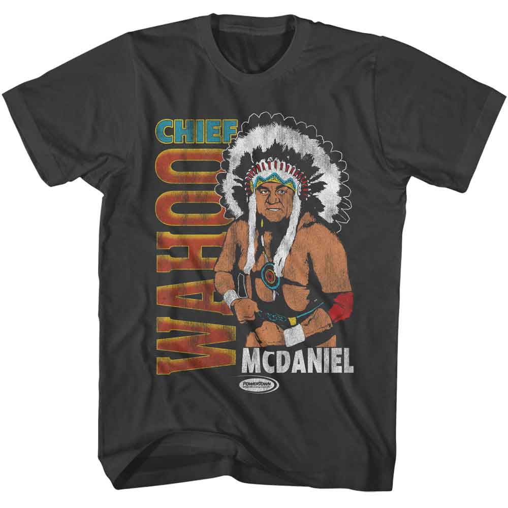 Smoke Gray Powertown t-shirt featuring a Wahoo McDaniel design