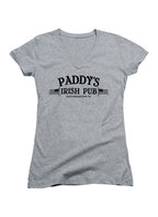 Gray Paddy's Irish Pub Juniors V-Neck T-Shirt