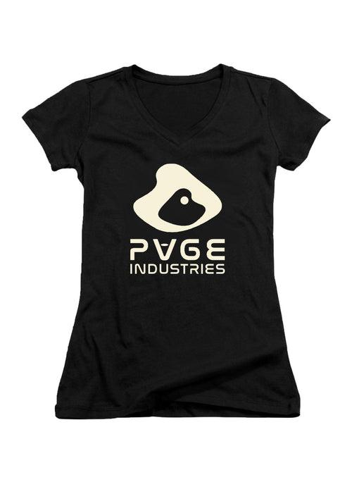 Black Page Industries Juniors V-Neck T-Shirt
