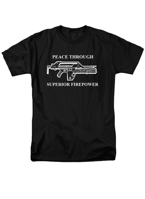 Black Peace Through Superior Firepower T-Shirt