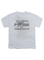 White Peace Through Superior Firepower Youth/Toddler T-Shirt