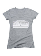 Gray Pescadero State Hospital Juniors V-Neck T-Shirt