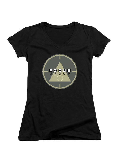 Black Picus Group Juniors V-Neck T-Shirt