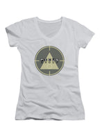White Picus Group Juniors V-Neck T-Shirt