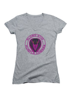 Gray Purple Cobras Juniors V-Neck T-Shirt