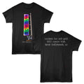 Black Rainbow Bar and Grill t-shirt featuring a Rainbow Bar and Grill tall sign design