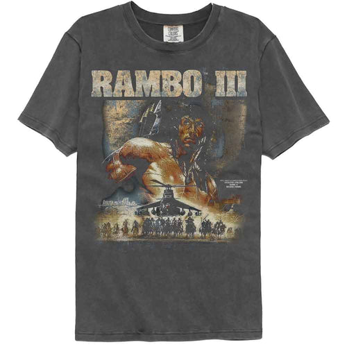 Rambo Comfort Colors T-Shirt - Rambo III Chopper Poster