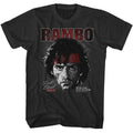 Smoke Gray Rambo t-shirt featuring a First Blood Part 2 portrait design