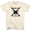 Natural Rambo t-shirt featuring a Rambo guns design