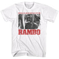 White Rambo t-shirt featuring a No One design