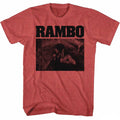 Red Heather Rambo t-shirt featuring a Rambo Marine design