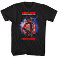 Black Rambo t-shirt featuring a First Blood design