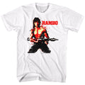 White Rambo t-shirt featuring an RD Rambo design