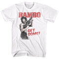 White Rambo t-shirt featuring a Get Some design