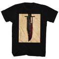 Black Rambo t-shirt featuring a Rambo knife design