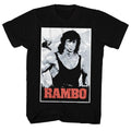 Black Rambo t-shirt featuring a Rambo design