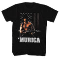 Black Rambo t-shirt featuring a Freedom design