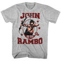 Gray Heather Rambo t-shirt featuring a One Man One War design