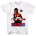 White Rambo t-shirt featuring a Water Logger design
