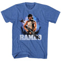Royal Heather Rambo t-shirt featuring a Wild Blue Yonder design