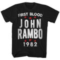 Black Rambo t-shirt featuring a Rambo Stars design