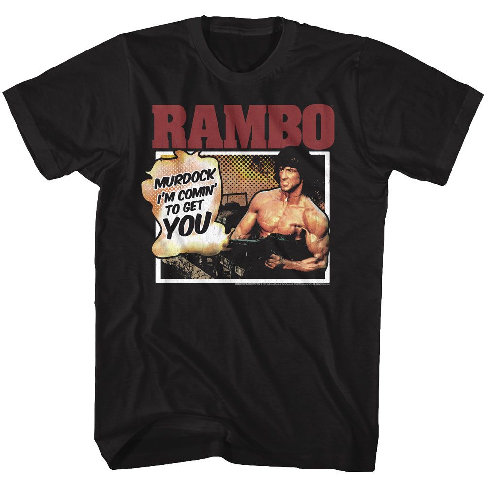 Black Rambo t-shirt featuring a You Won't Believe design