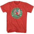 Red Heather Ren and Stimpy t-shirt featuring a Crazy About Christmas design