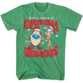 Kelly Heather Ren and Stimpy t-shirt featuring a Christmas Eediots design