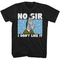 Black Ren and Stimpy t-shirt featuring a No Sir design