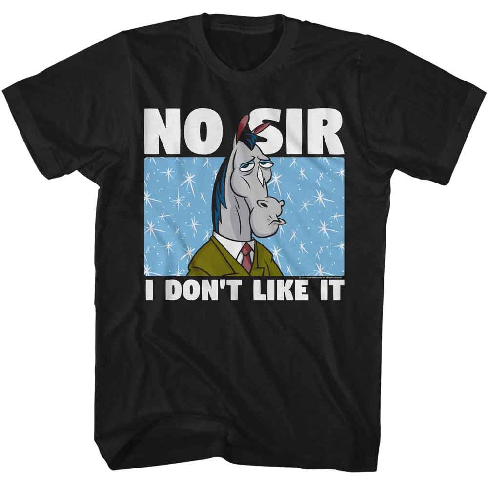 Black Ren and Stimpy t-shirt featuring a No Sir design