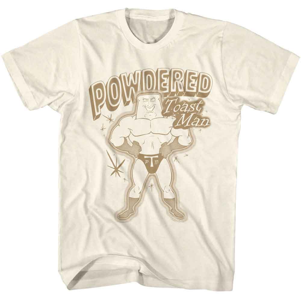 Natural Ren and Stimpy t-shirt featuring a Powdered Toast Man design