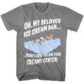 Graphite Heather Ren and Stimpy t-shirt featuring a Ren and Stimpy Ice Cream Bar design