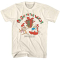 Natural Ren and Stimpy t-shirt featuring a Joy to the World design