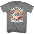 Graphite Heather Ren and Stimpy t-shirt featuring a Better Together design