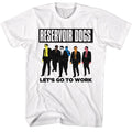 White Reservoir Dogs t-shirt featuring a Reservoir Dogs color codes design