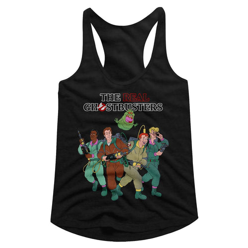The Real Ghostbusters Ladies Racerback - The Whole Crew
