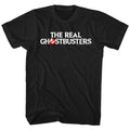 Black The Real Ghostbusters t-shirt featuring a Ghostbusters No-Ghost logo design