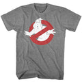 Graphite Heather The Real Ghostbusters t-shirt featuring a No-Ghost symbol design