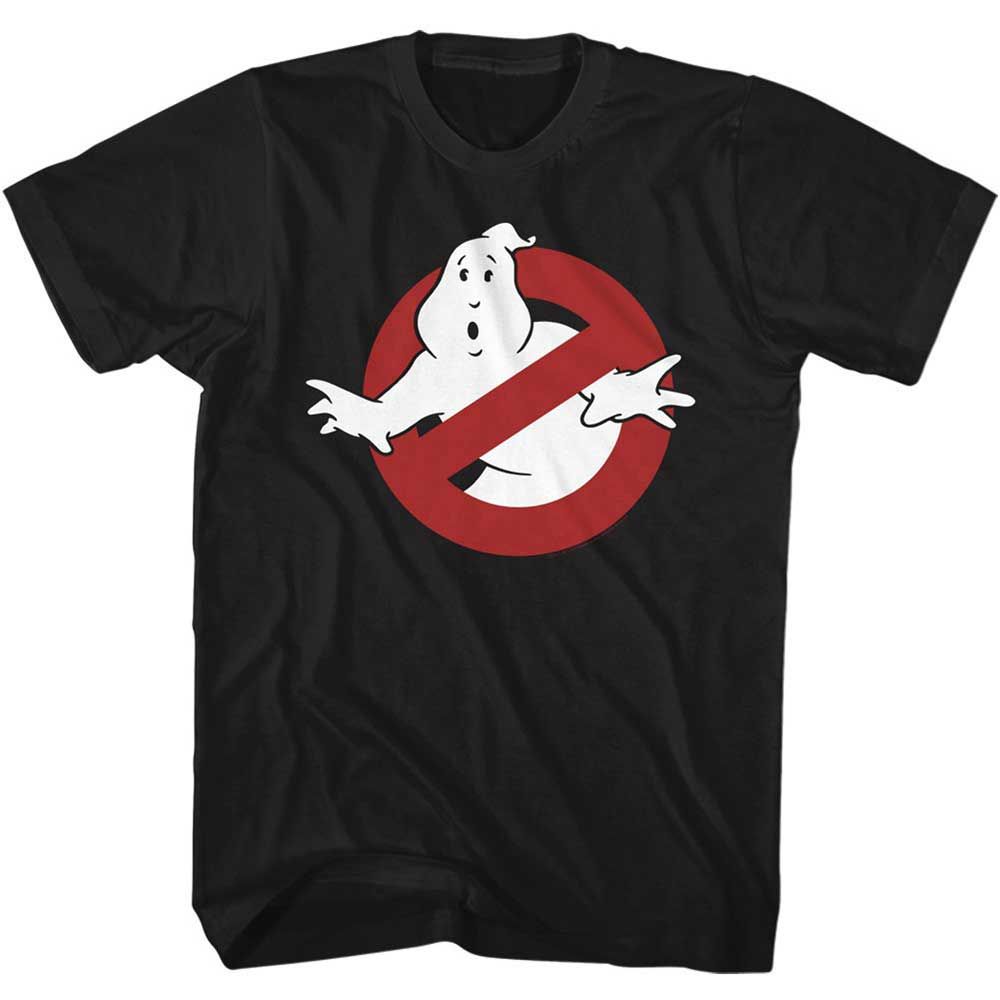 Black The Real Ghostbusters t-shirt featuring a No-Ghost symbol design
