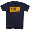 Navy The Real Ghostbusters t-shirt featuring a The Real Ghostbusters Gb Plate design