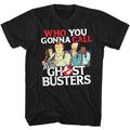 Black The Real Ghostbusters t-shirt featuring a The Real Ghostbusters Call Em design