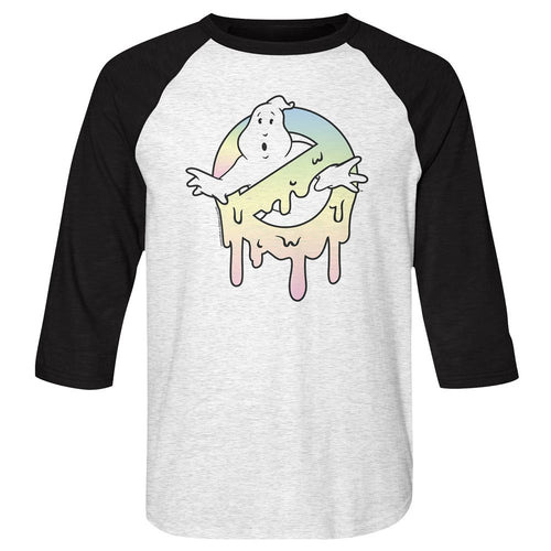 The Real Ghostbusters 3/4 Raglan - Pastel Slime