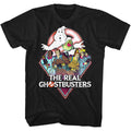 Black The Real Ghostbusters t-shirt featuring a The Real Ghostbusters Realgb design