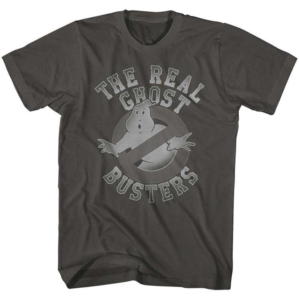 Smoke Gray The Real Ghostbusters t-shirt featuring a tonal Ghost symbol design